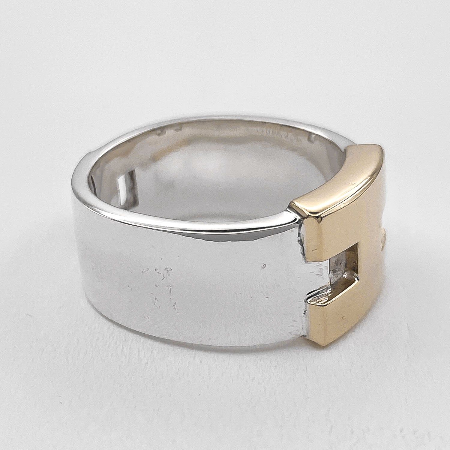 HERMES エルメス 11.5号 #51 ヘラクレス リング 指輪 コンビ Hロゴ 