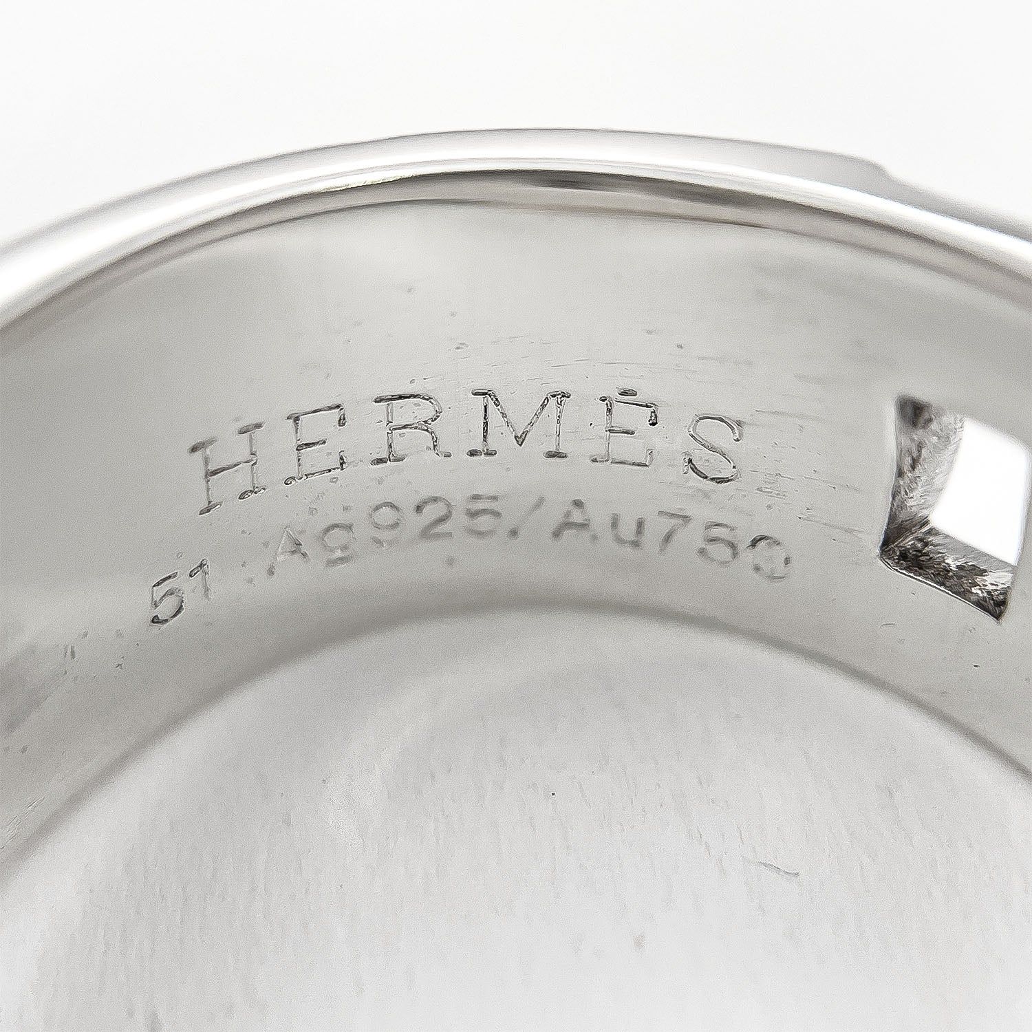 HERMES エルメス 11.5号 #51 ヘラクレス リング 指輪 コンビ Hロゴ