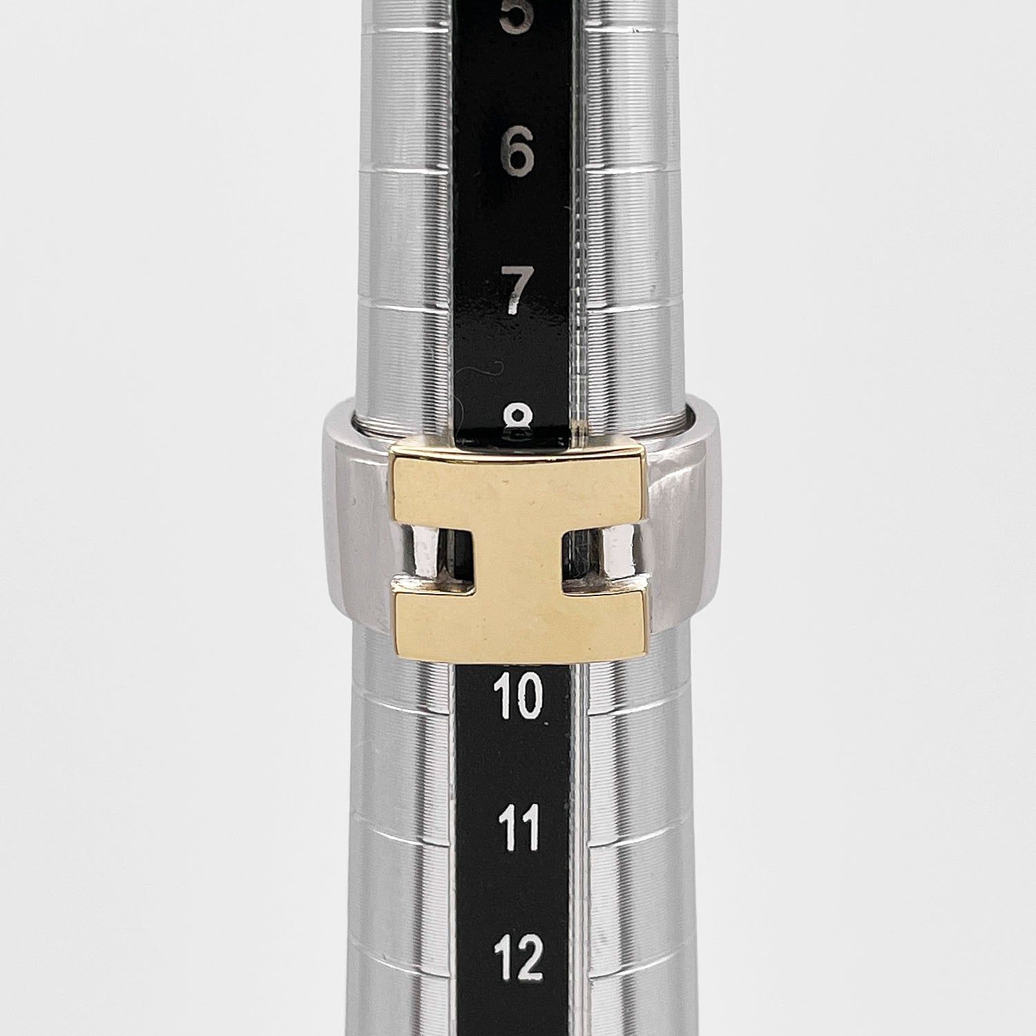 HERMES エルメス 11.5号 #51 ヘラクレス リング 指輪 コンビ Hロゴ 