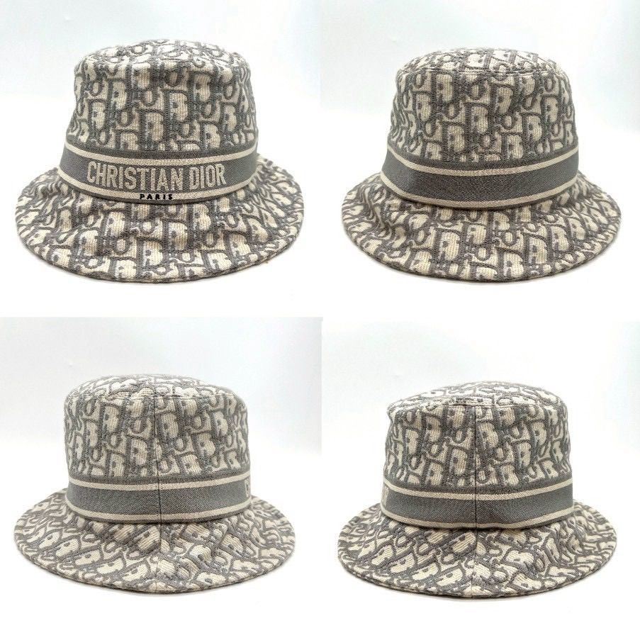 Christian Dior クリスチャンディオール オブリーク バケットハット 58