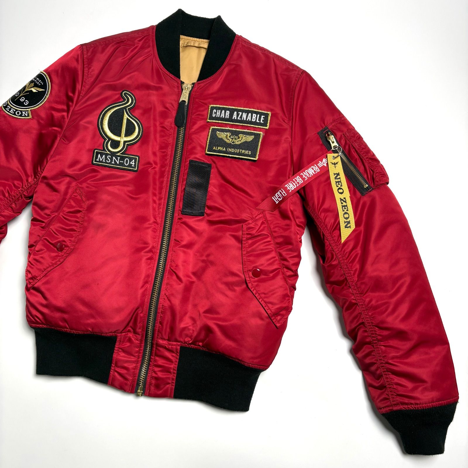 ALPHA INDUSTRIES CHAR AZNABLE MA-1ジャケット ALPHA x NEO ZEON CHAR AZNABLE 機動戦士ガンダム 逆襲のシャア