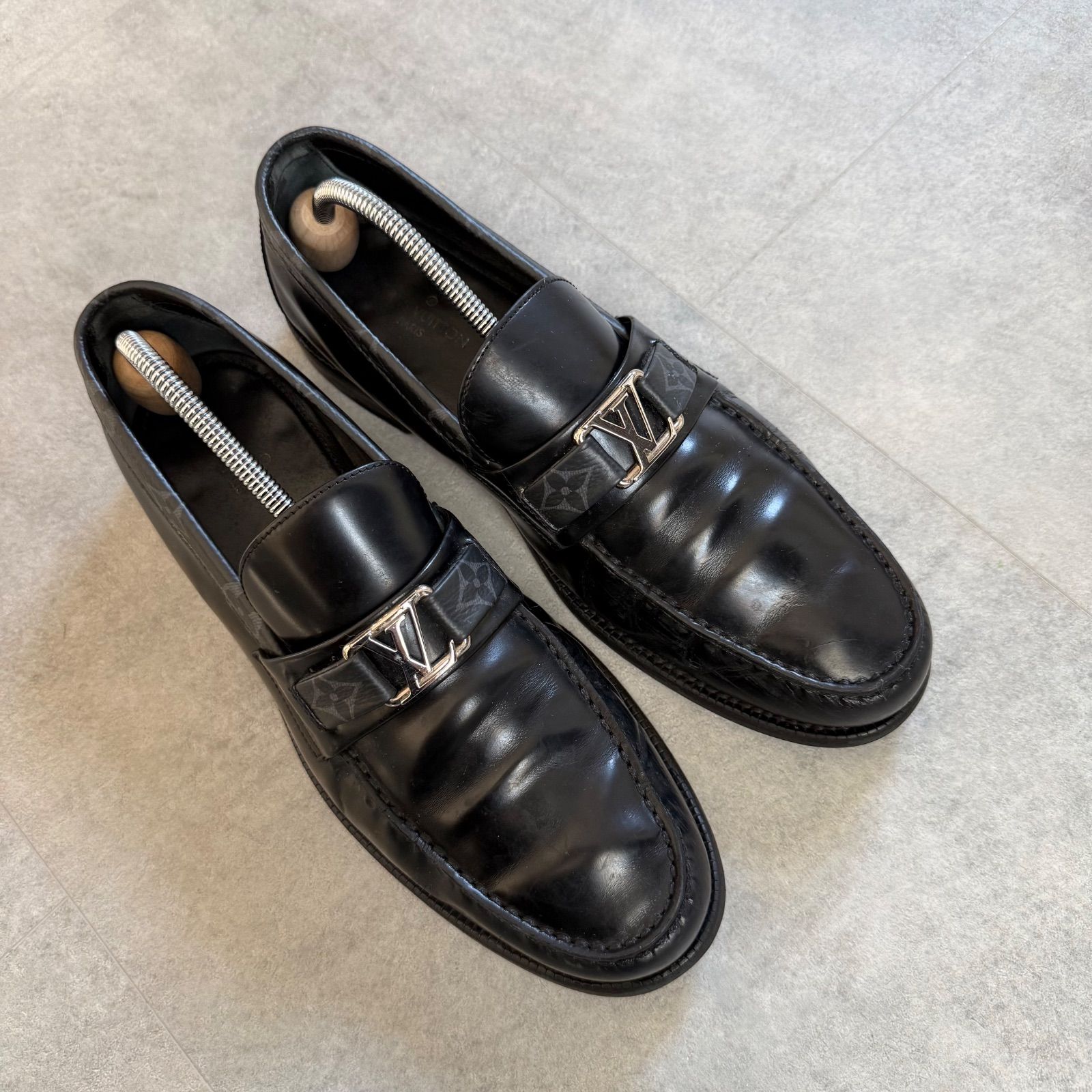 ルイヴィトン 現行品 モノグラムエクリプス メジャー ローファー シューズ 6 LOUIS VUITTON ルイヴィトン モノグラムエクリプスメジャーローファー