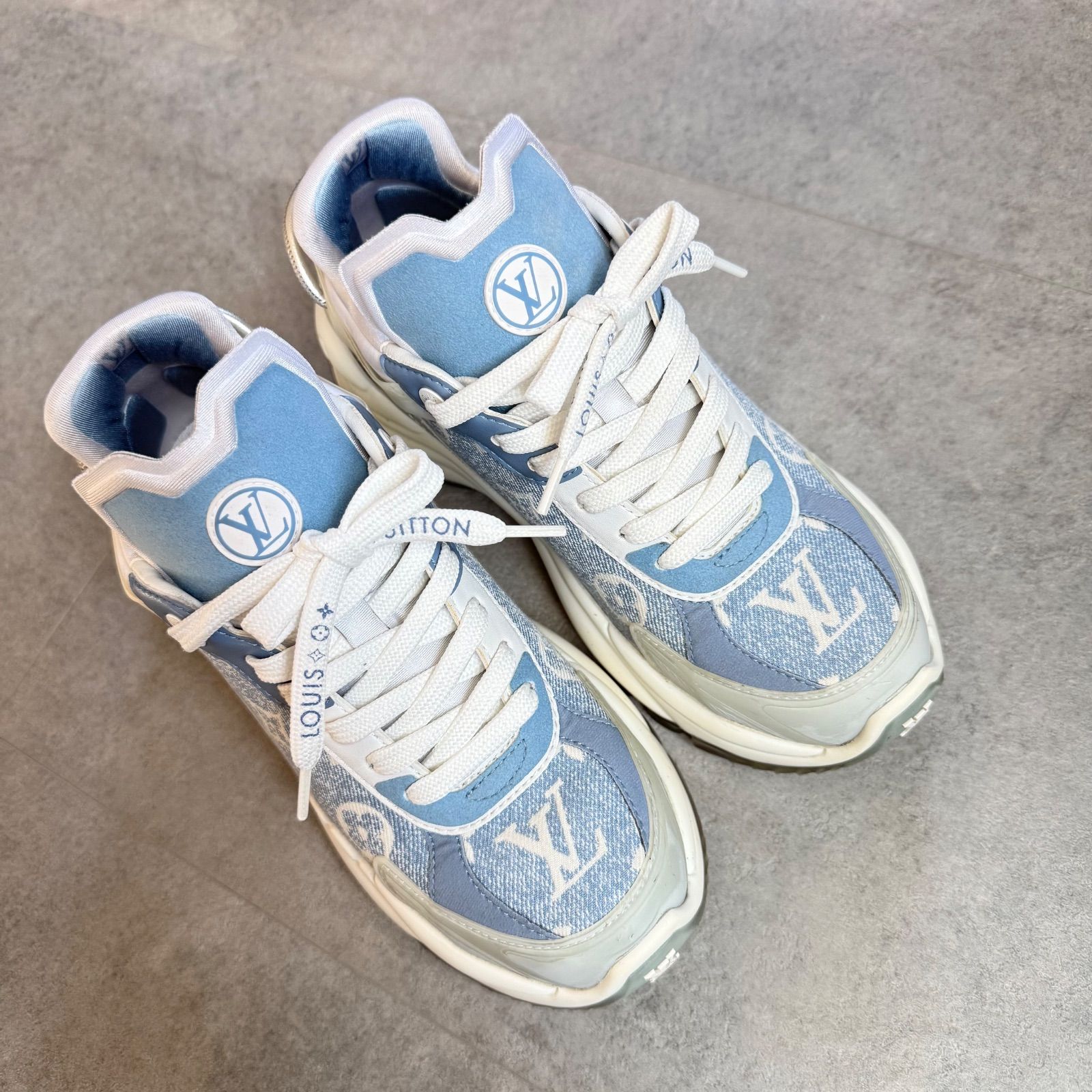 美品 希少 LOUIS VUITTON ルイヴィトン ラン55 モノグラム デニム