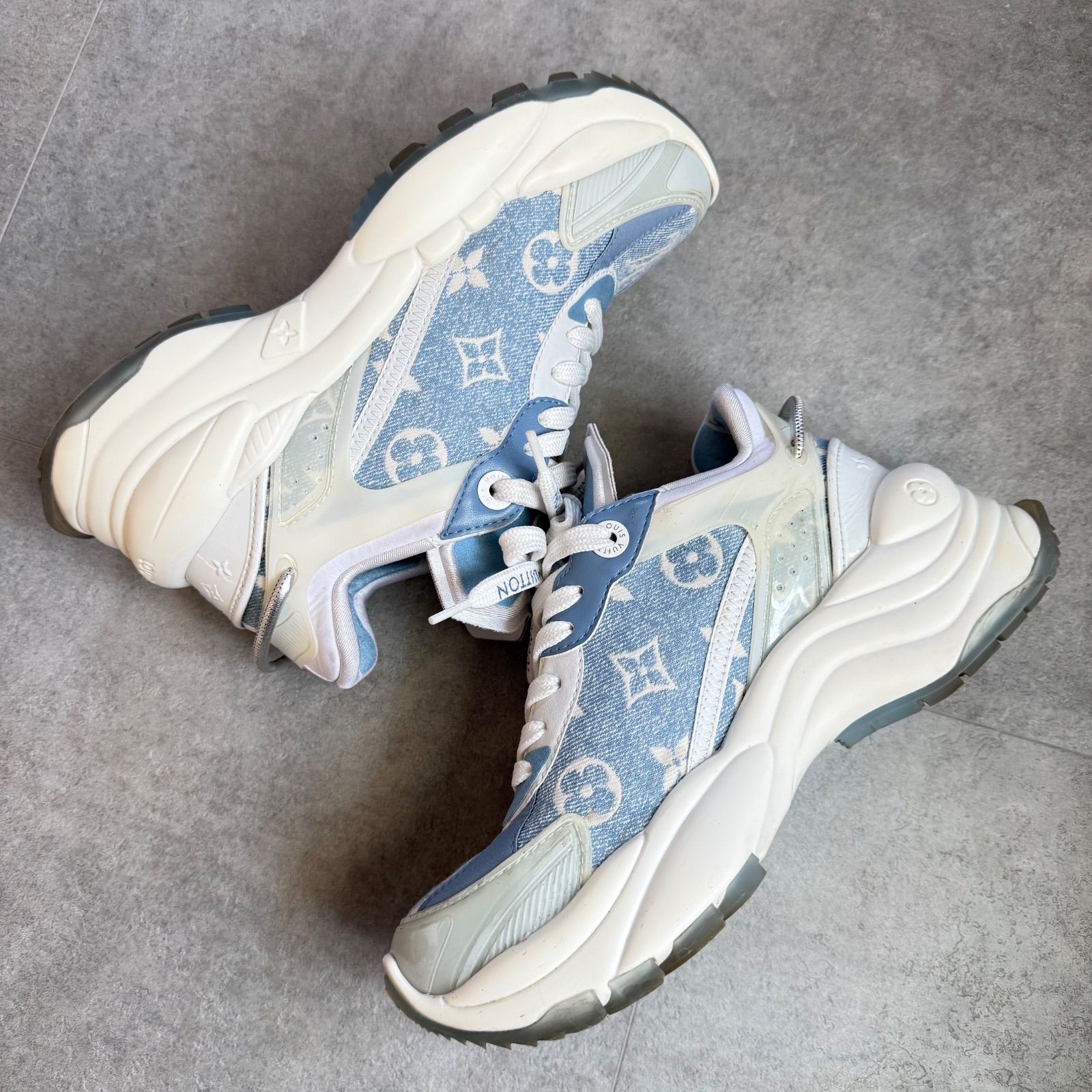 美品 希少 LOUIS VUITTON ルイヴィトン ラン55 モノグラム デニム