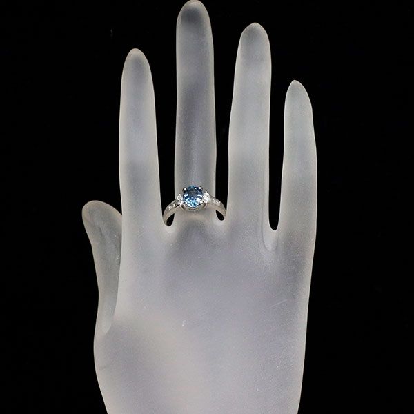 Pt900 アクアマリン ダイヤモンド リング 1.16ct 0.32ct - メルカリ