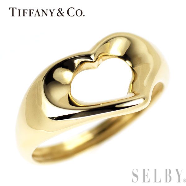 ティファニー K18YG リング オープンハート - メルカリ