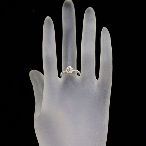 希少 Pt900/ K18PG 天然ピンク ダイヤモンド リング 0.038ct FOP VS2