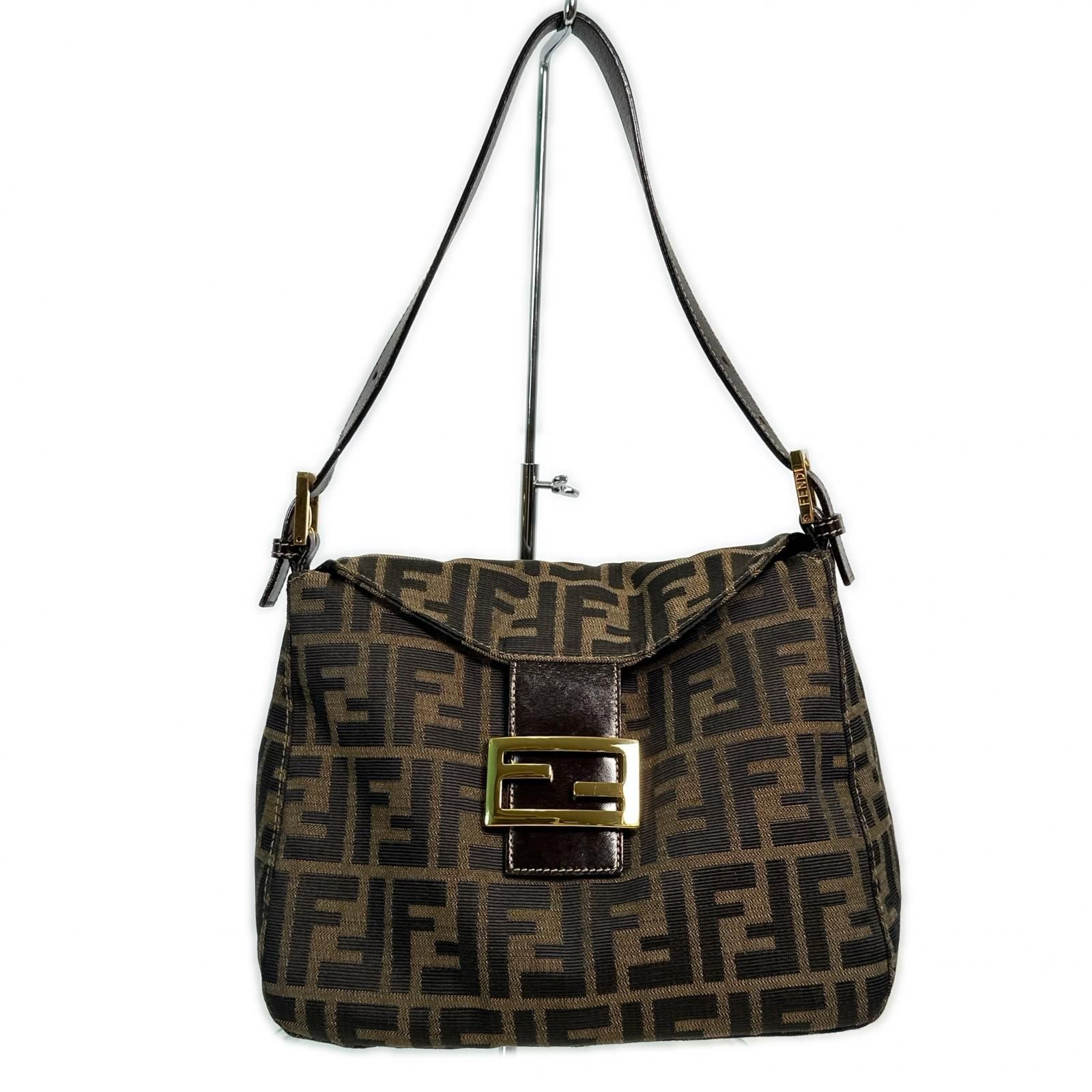 本物保証 FENDI フェンディ ハンドバッグ ズッカ柄 マンマバケット