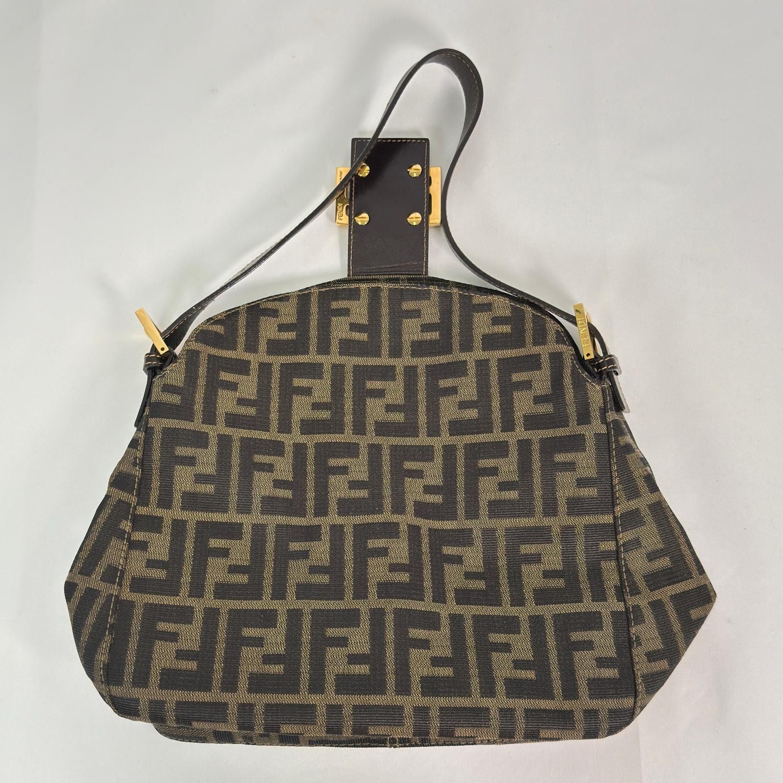 本物保証 FENDI フェンディ ハンドバッグ ズッカ柄 マンマバケット