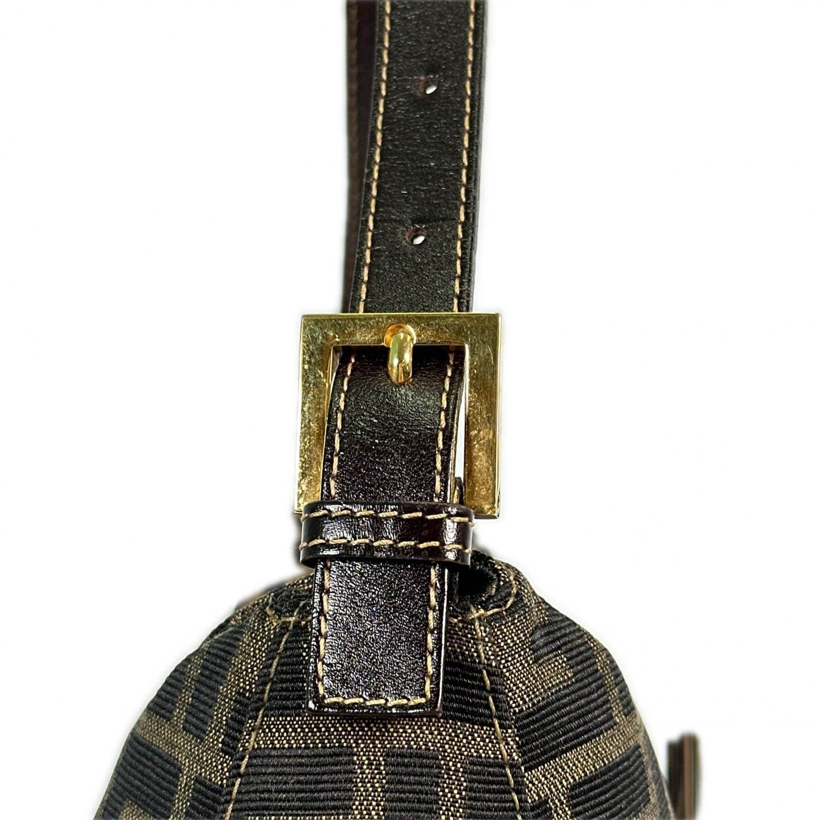 本物保証 FENDI フェンディ ハンドバッグ ズッカ柄 マンマバケット