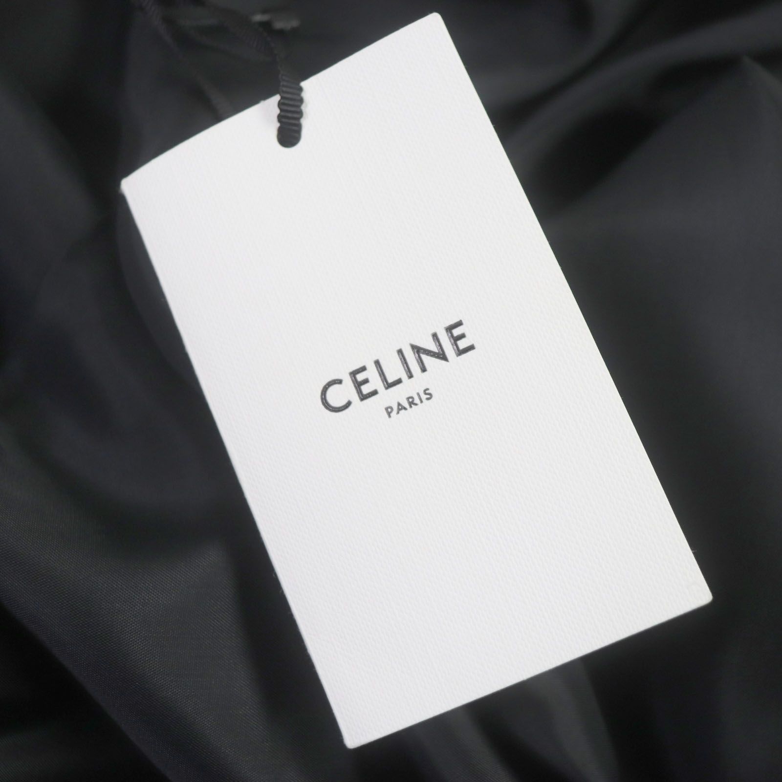 極美品▽CELINE セリーヌ 2V28H353Q Teddy Jacket With Satin Artist 