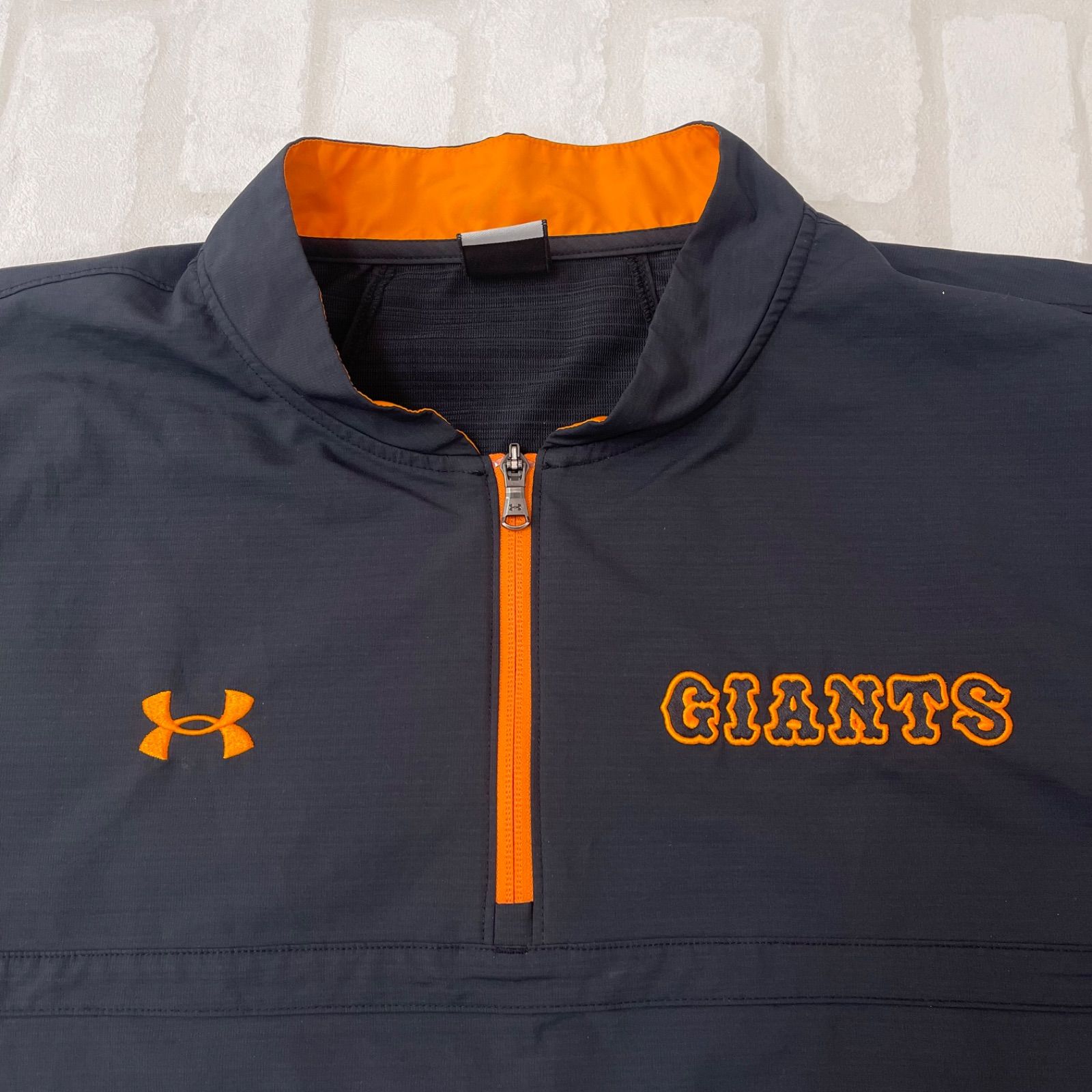 UNDER ARMOUR ジャイアンツ ジャンパー　LG 黒/オレンジ アンダーアーマー ジャイアンツ コラボ オフィシャル 日本製 支給品