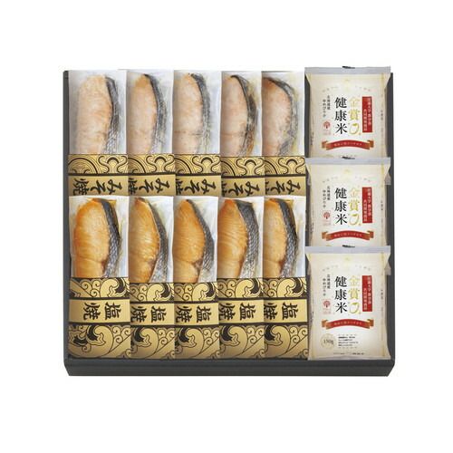 【お取り寄せギフト26T】鮭乃家 そのまま食べれる鮭切り身 金賞健康米セット SYRR-HJ4(A3)