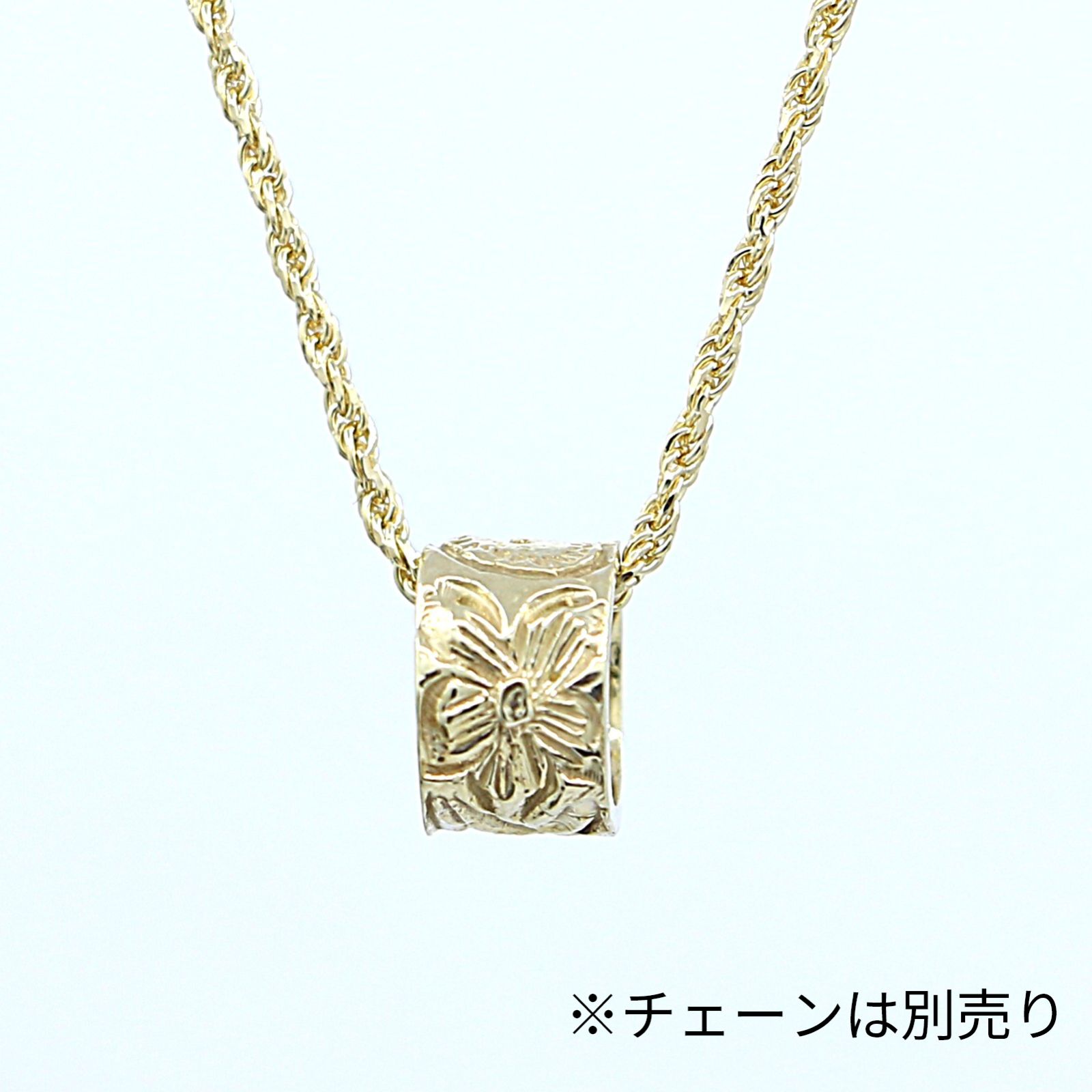 14K ペンダントトップ バレル型 ヘリテイジ イエローゴールド 