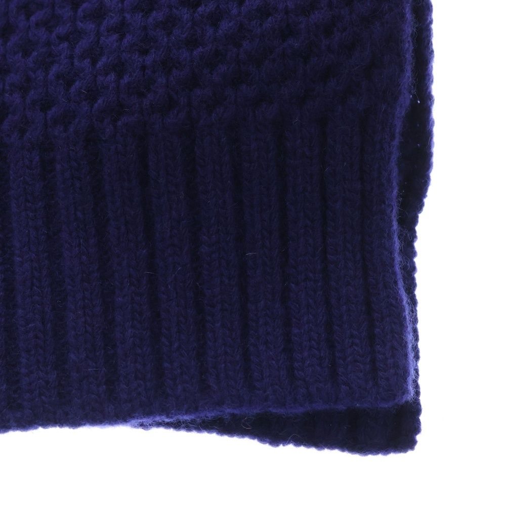 PRADA (プラダ) ケーブル編みウールマフラー ネイビー 27431 R192 1VBJ