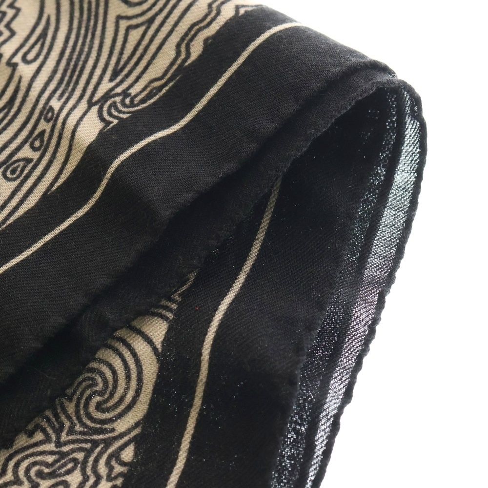 ETRO (エトロ) イタリア製 総柄 ウールシルクストール ブラック