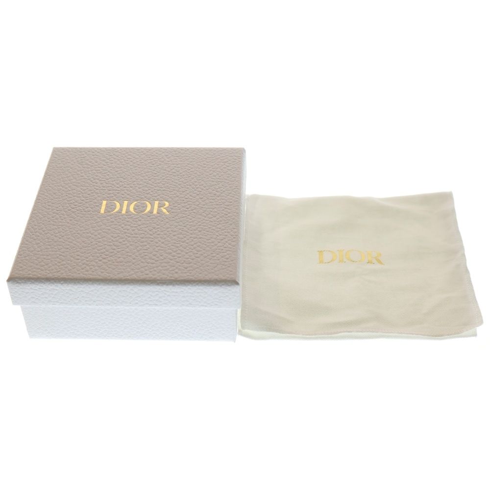 Christian Dior クリスチャンディオール カナージュ 三つ折り財布 コンパクトウォレット ケース スモーキーブルー レザー ゴールド金具 Christian Dior (クリスチャンディオール) カナージュ 三つ折り財布