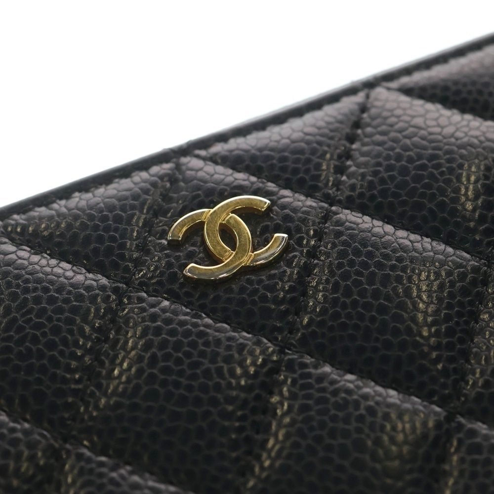 正規品　シャネル　マトラッセ　ゴールド金具　ラウンドファスナー　ケース CHANEL (シャネル) マトラッセ ラウンドファスナー ロングウォレット