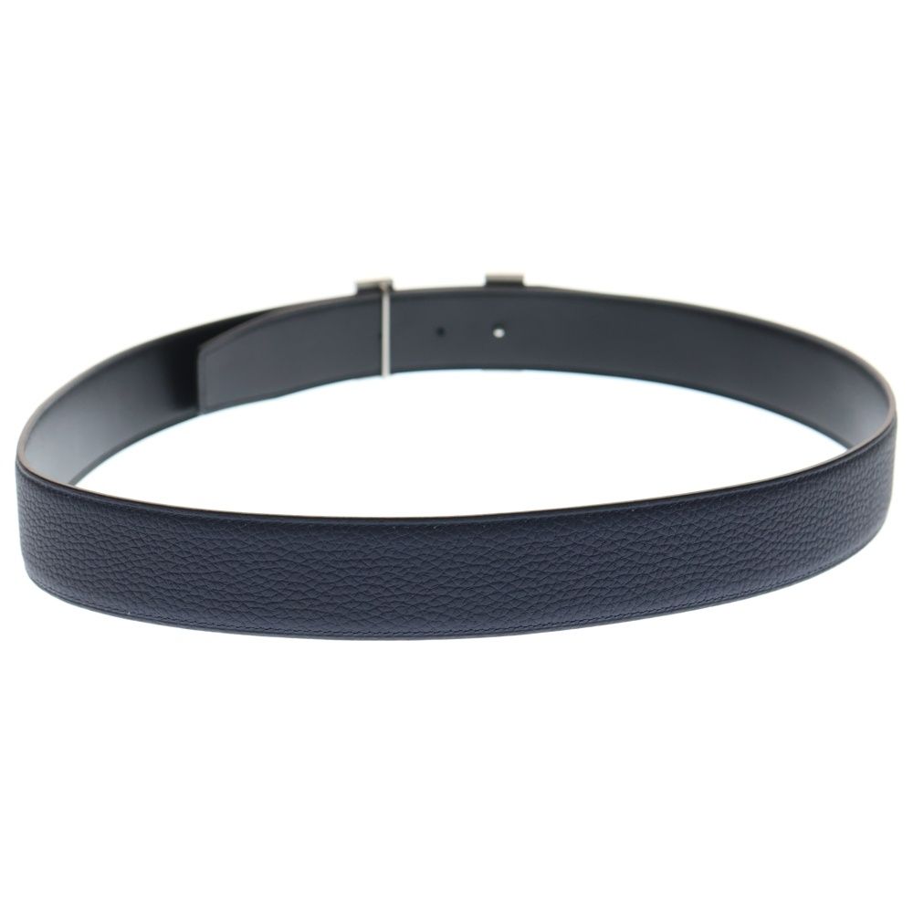 HERMES (エルメス) コンスタンス Hバックル レザーベルト ネイビー B