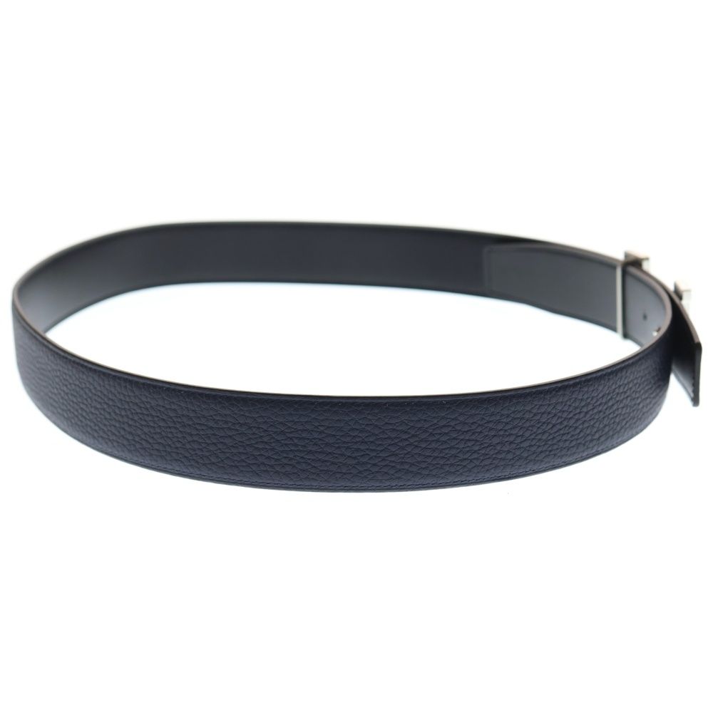 HERMES (エルメス) コンスタンス Hバックル レザーベルト ネイビー B