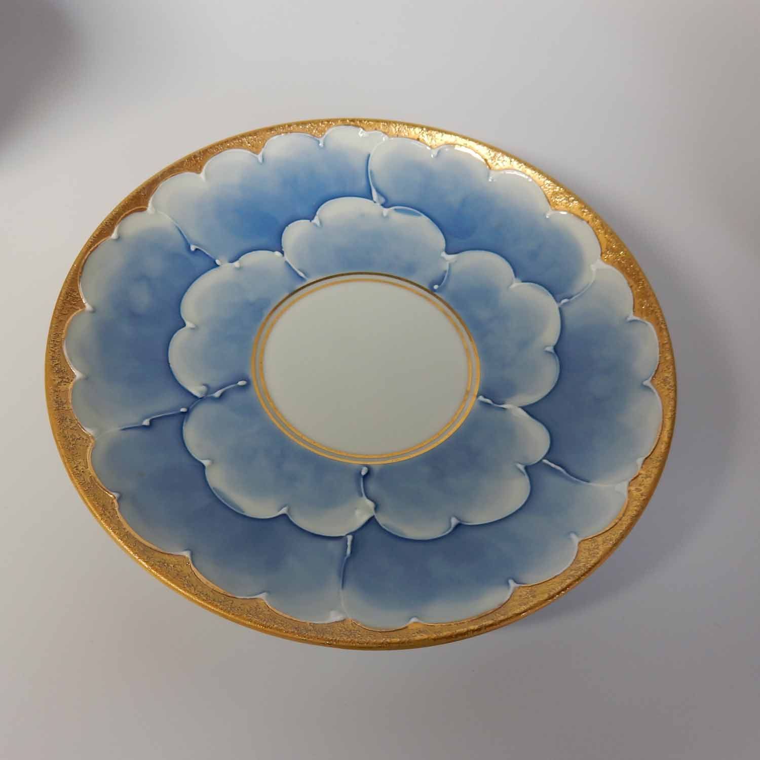 有田焼 文山窯 プラチナ・金牡丹 カップ＆ソーサー 2客組【送料無料