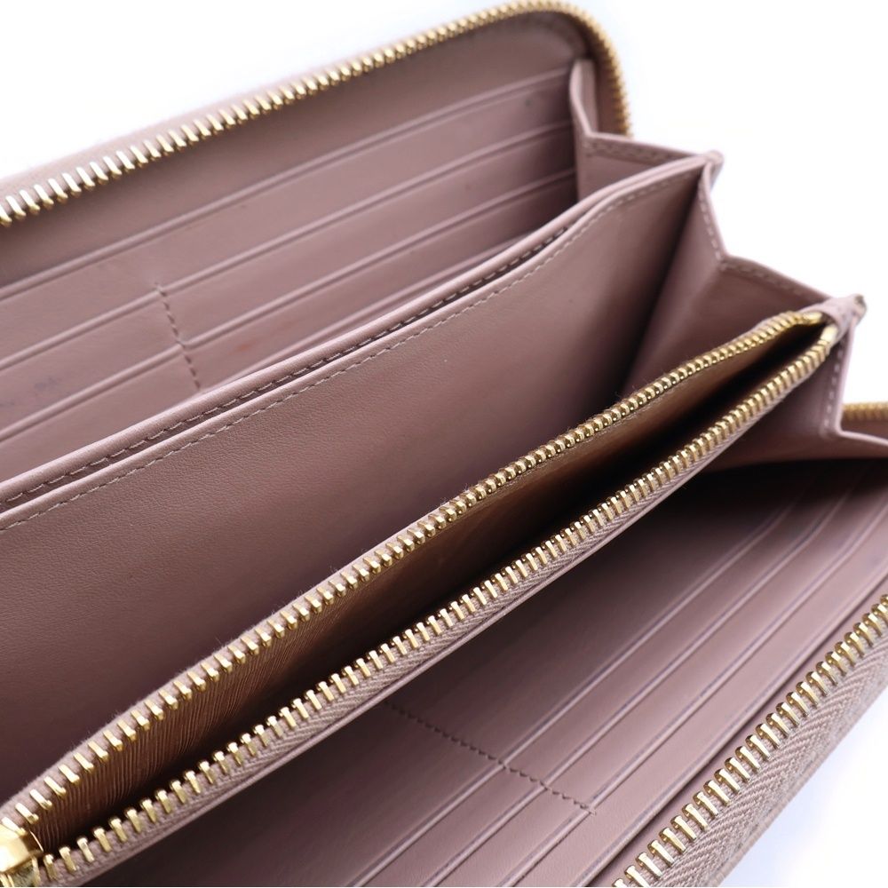 PRADA (プラダ) サフィアーノ ラウンドジップ ウォレット レザー