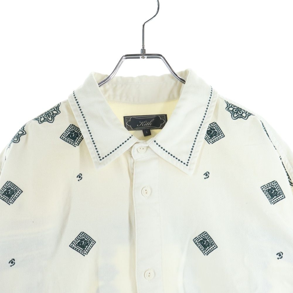 KITH (キス) 25SS RAW HEM DENIM APOLLO SHIRT STADIUM ロー ヘム