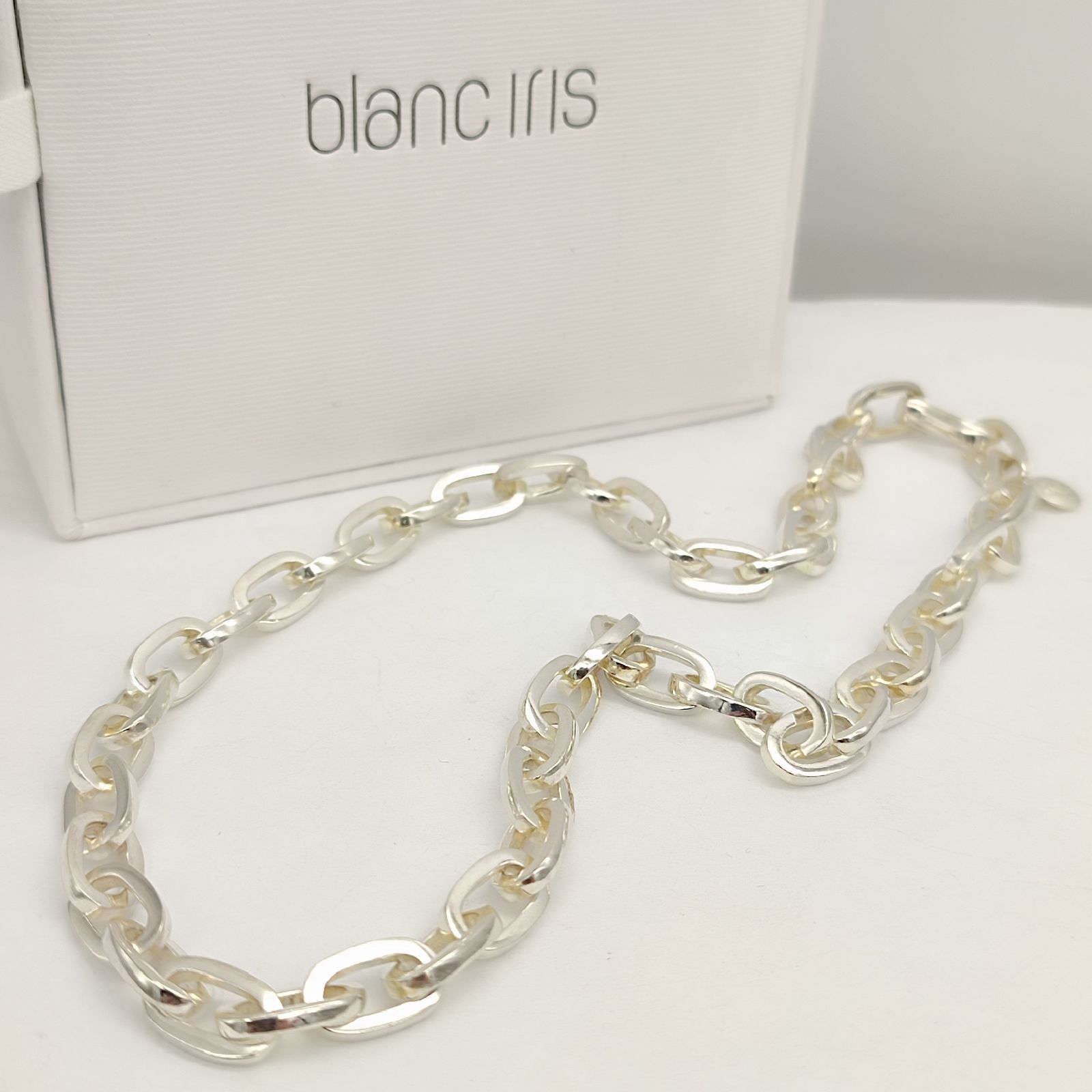 超美品】blanciris ブランイリス ビーチェーンネックレス 45㎝ SILVER
