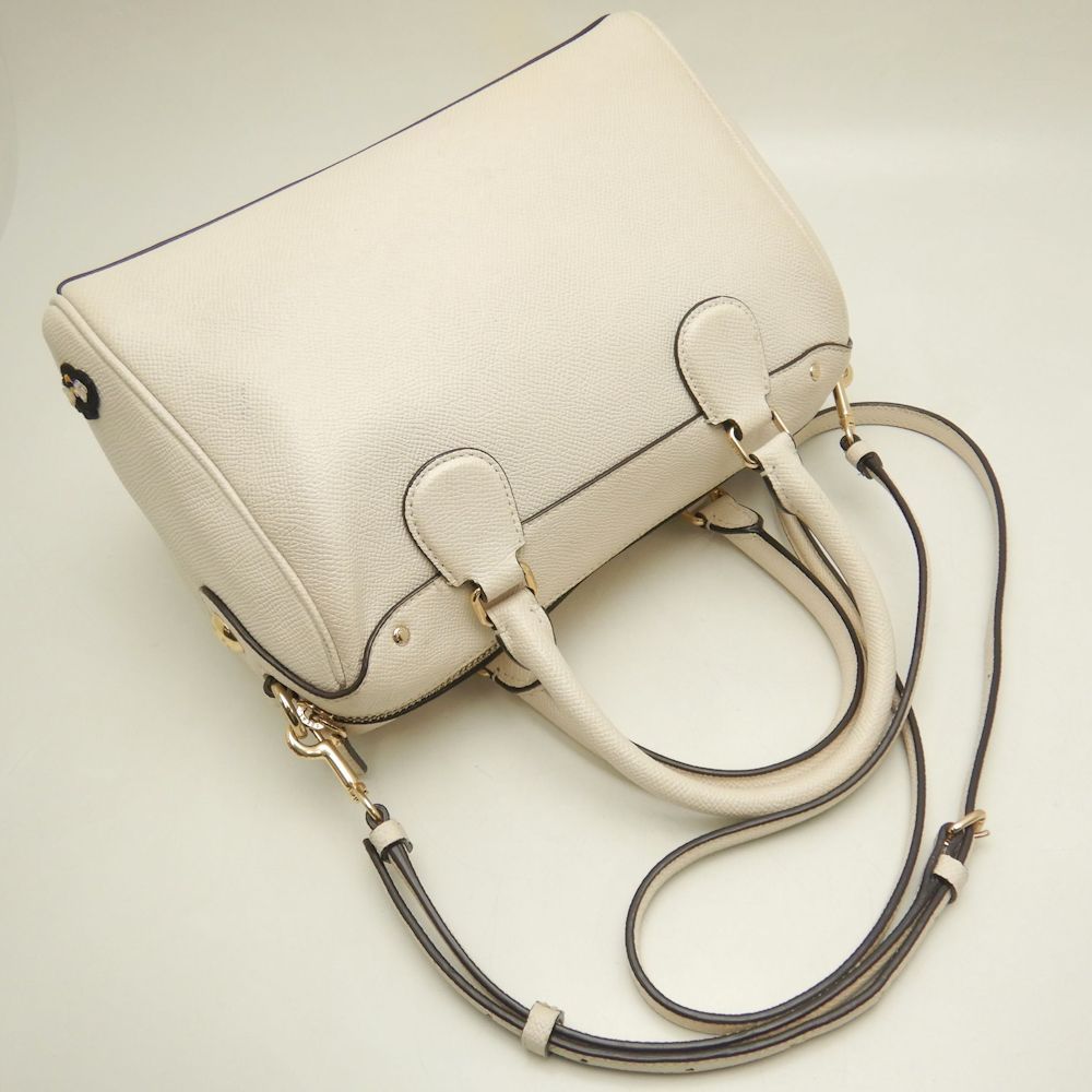 COACH コーチ 2WAY F25799 ミニボストンバッグ レザー アイボリー
