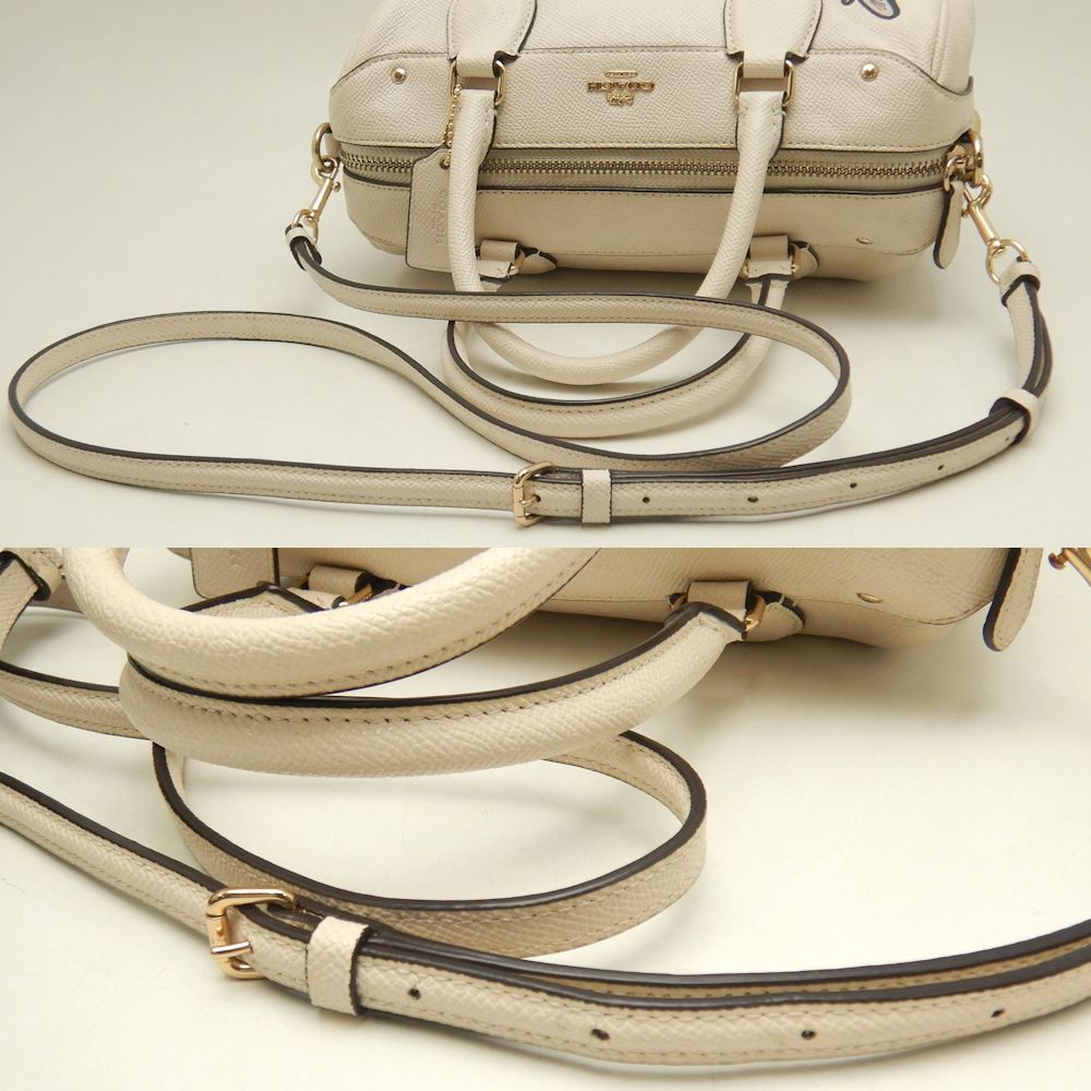 COACH コーチ 2WAY F25799 ミニボストンバッグ レザー アイボリー