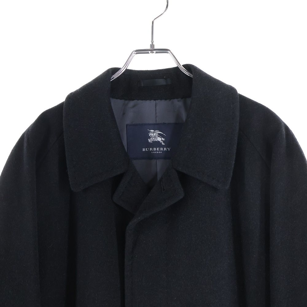 BURBERRY (バーバリー) カシミア ステンカラー コート ブラック BBC55