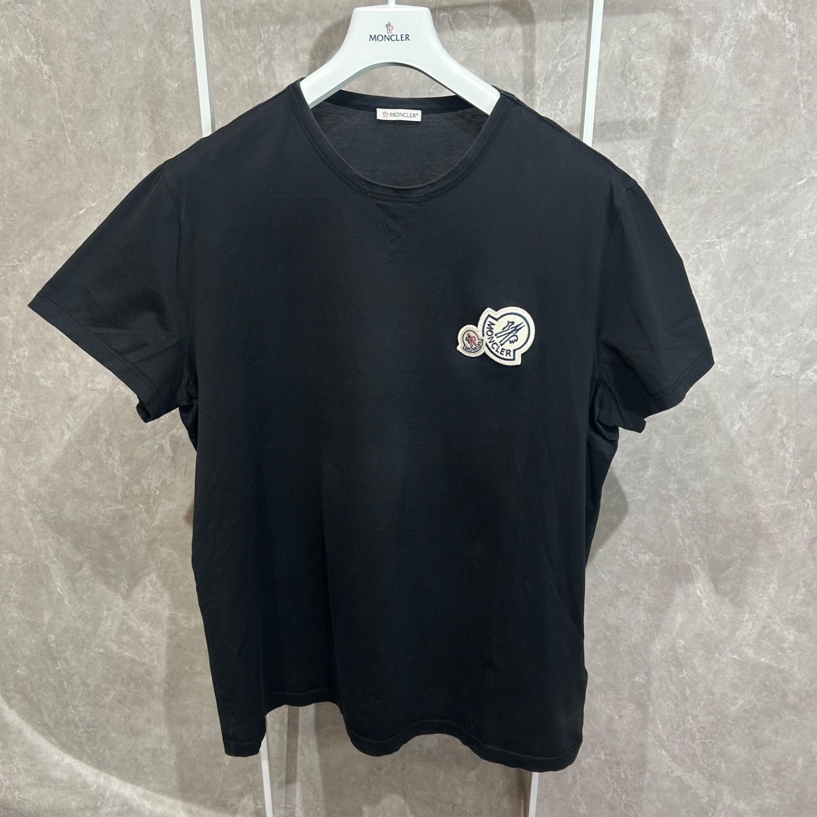 MONCLER モンクレール 半袖 Tシャツダブルワッペン黒XXL - メルカリ