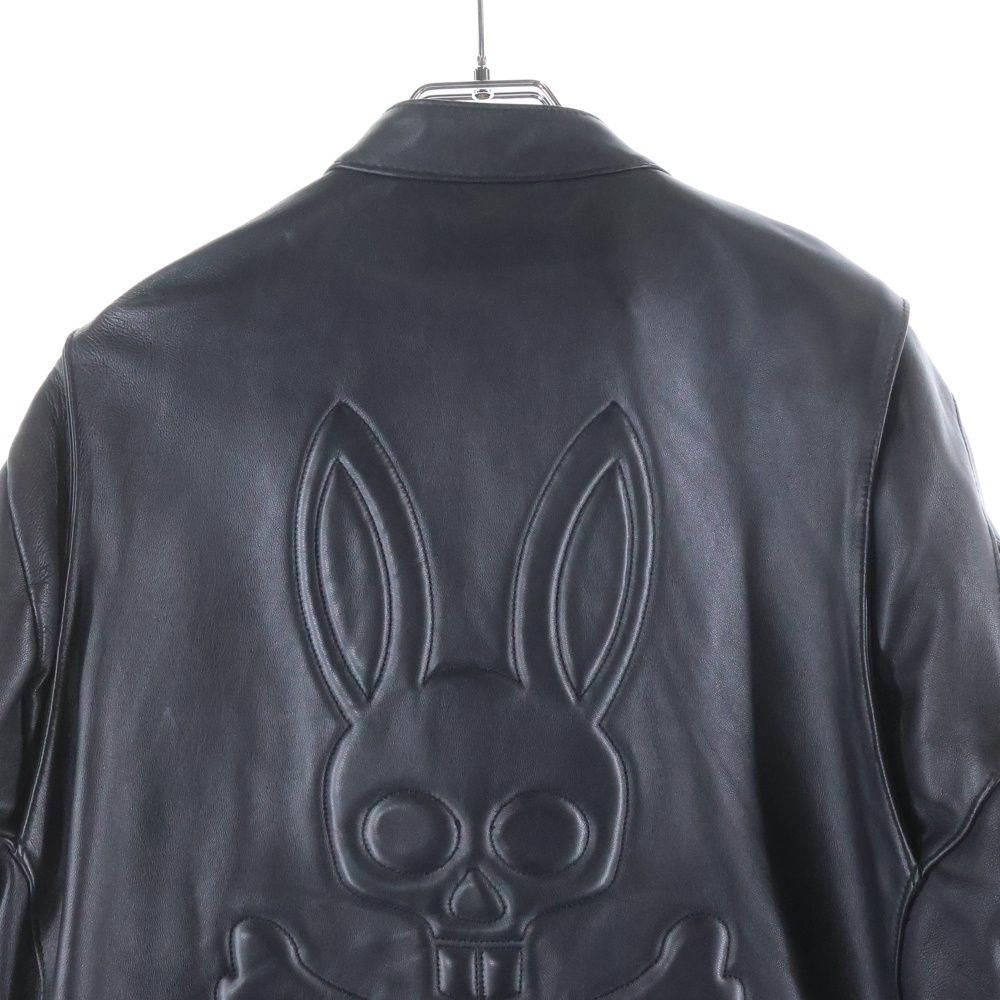 Psycho Bunny (サイコバニー) シングルライダース エンボスロゴレザー