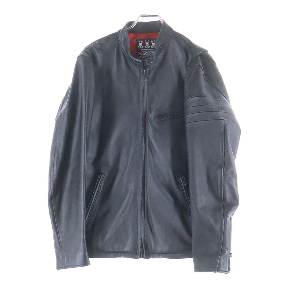 Psycho Bunny (サイコバニー) シングルライダース エンボスロゴレザー