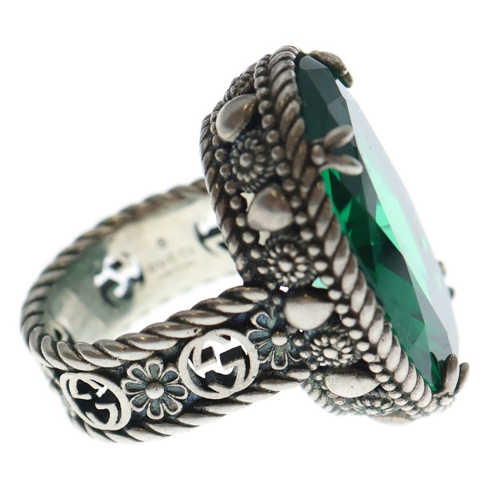 GUCCI (グッチ) インターロッキングG フラワー グリーンストーン