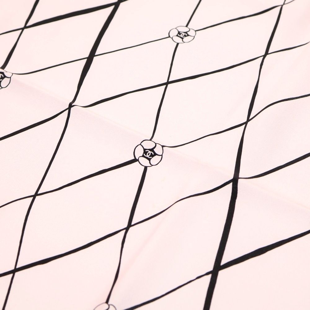 CHANEL (シャネル) カメリア スカーフ ピンク シルク - メルカリ