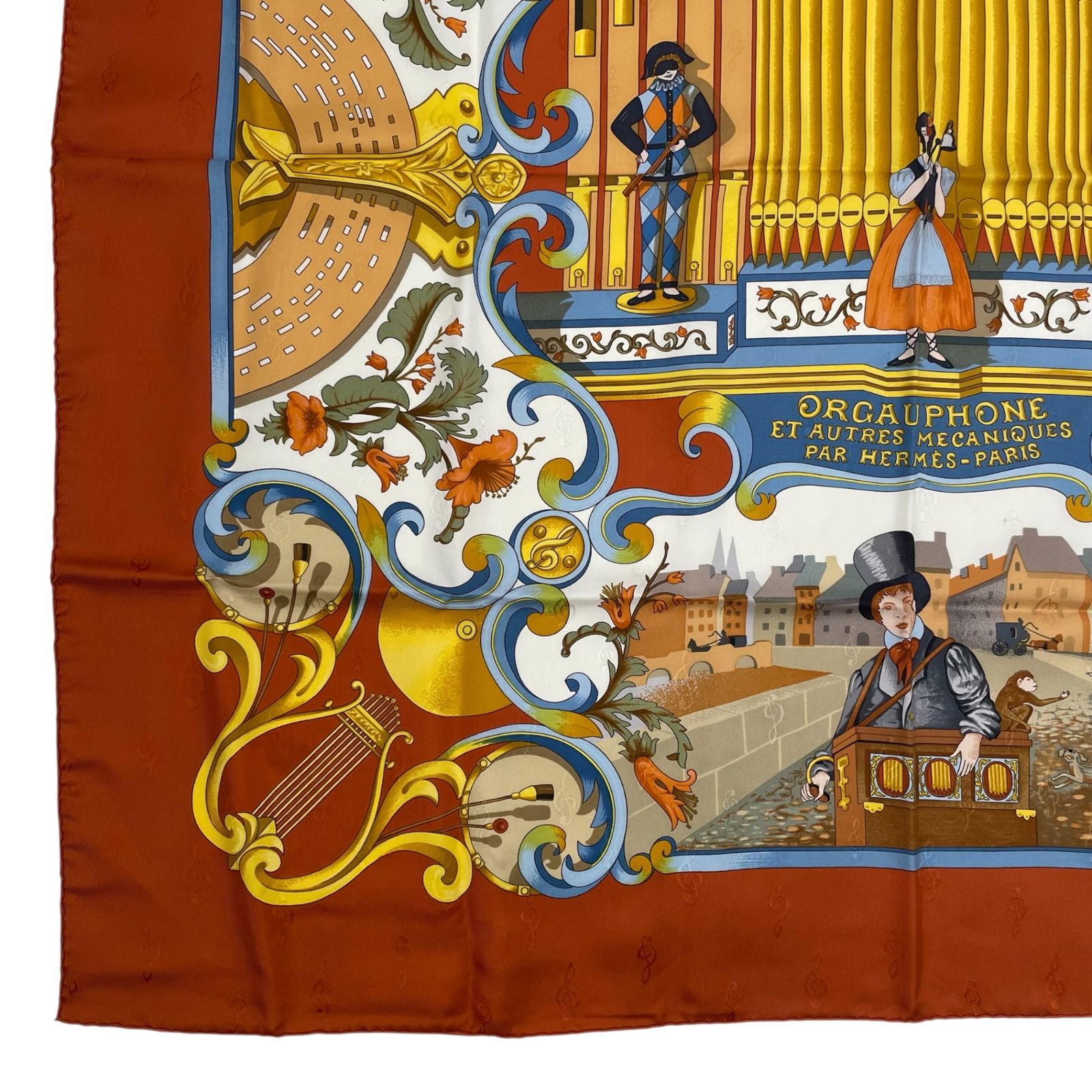 極美品 HERMES エルメス スカーフ シルク100％ カレ90 ORGAUPHONE ET