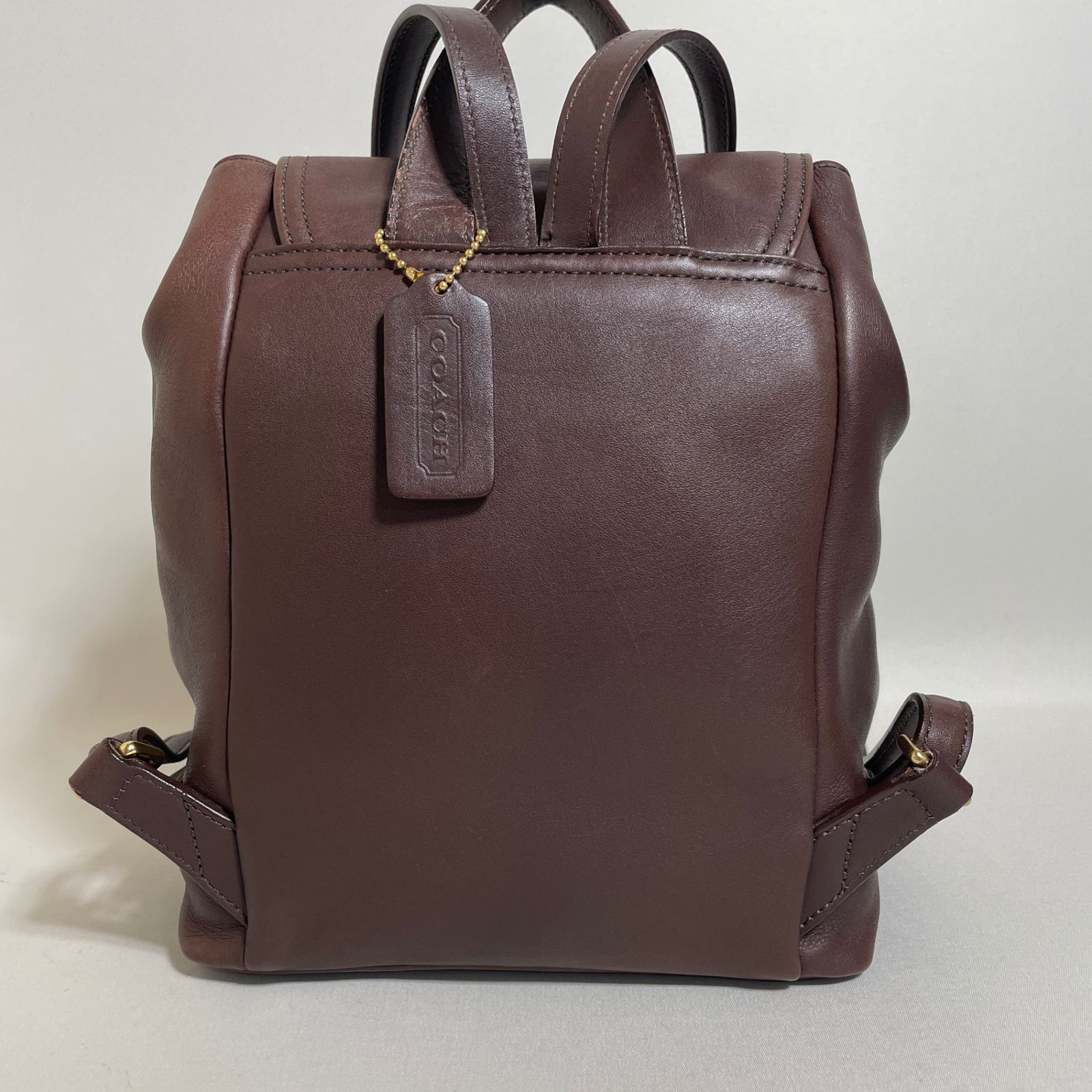 2512-122｜コーチ オールド リュックサック レザー ダークブラウン