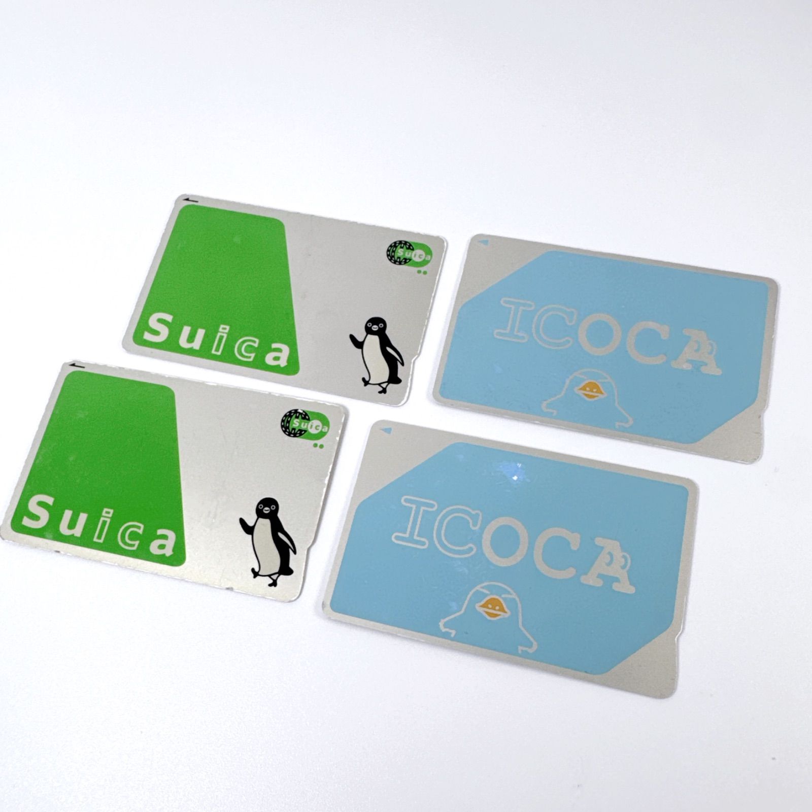 icoca 2枚 suica 2枚 セット 交通系icカード 残高ゼロ デポジット500円