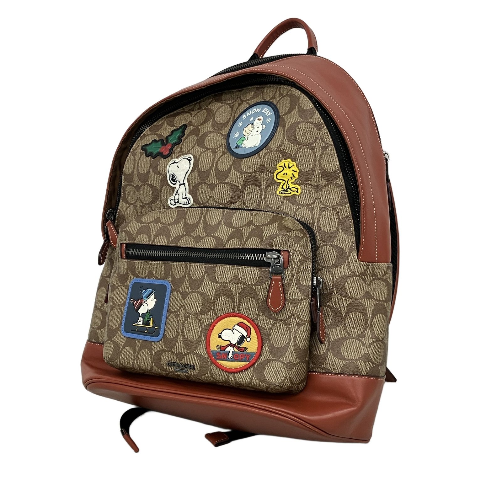 COACH コーチ X PEANUTS ピーナッツ CE487 スヌーピー ワッペン バック