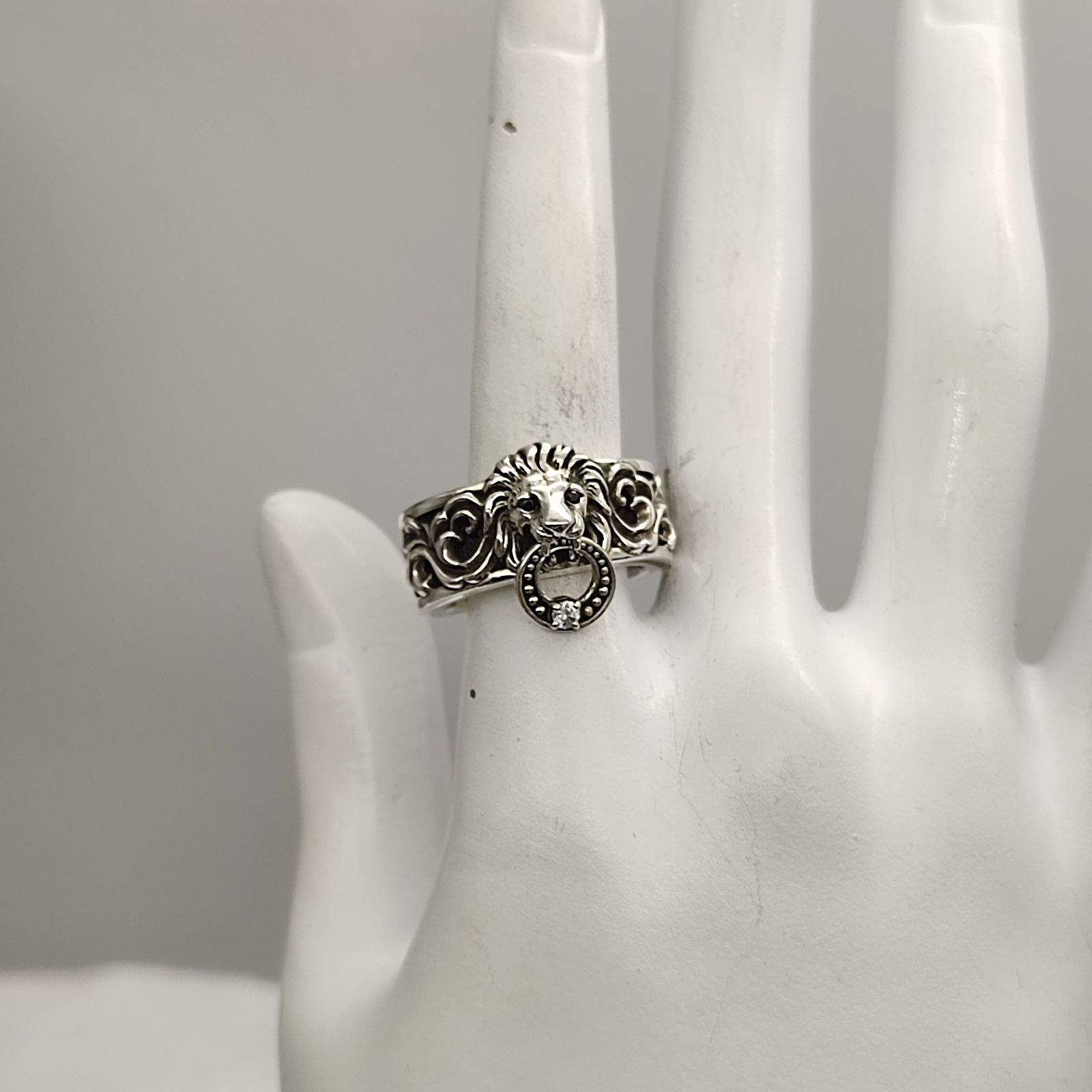 超美品】ジャスティンデイビス LION KEEPER リング クリア 14号 SILVER 