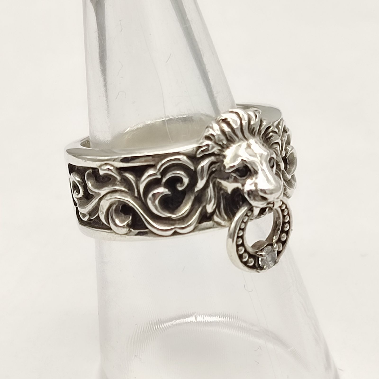 超美品】ジャスティンデイビス LION KEEPER リング クリア 14号 SILVER 