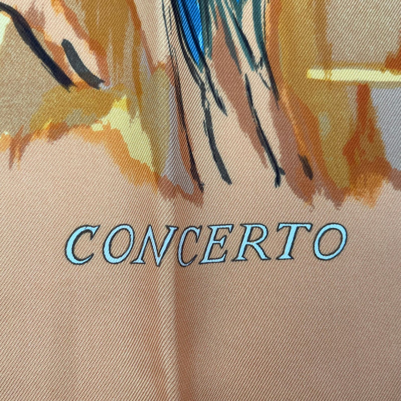 極美品 HERMES エルメス スカーフ シルク100% カレ90 CONCERTO 