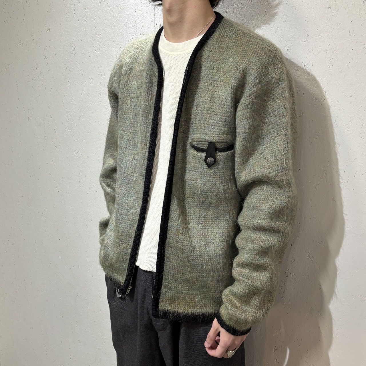 Alps】〜60s Mohair Zip Up Cardigan M 