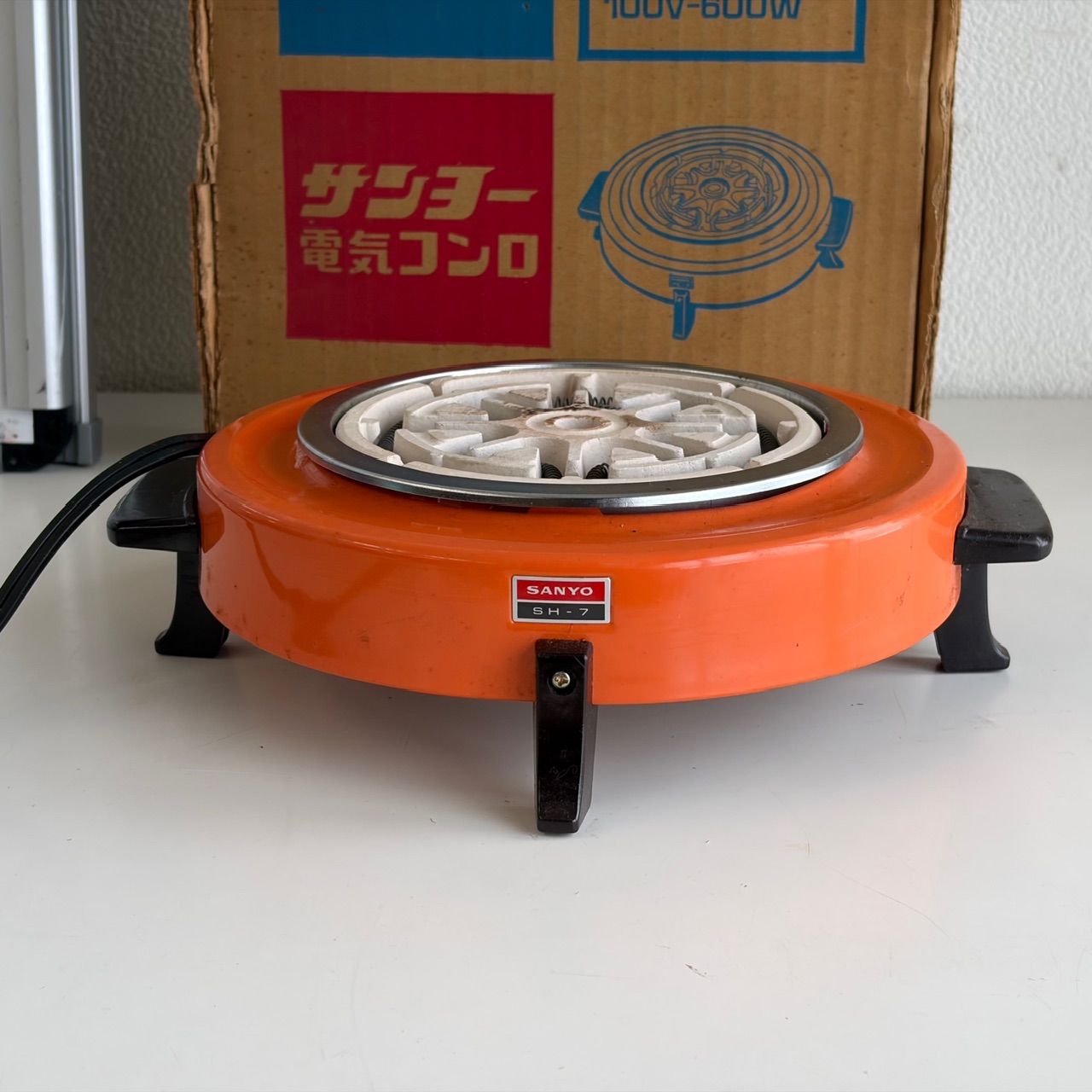 動作確認済/元箱付】SANYO サンヨー 丸型電気コンロ SH-7 100V 600W
