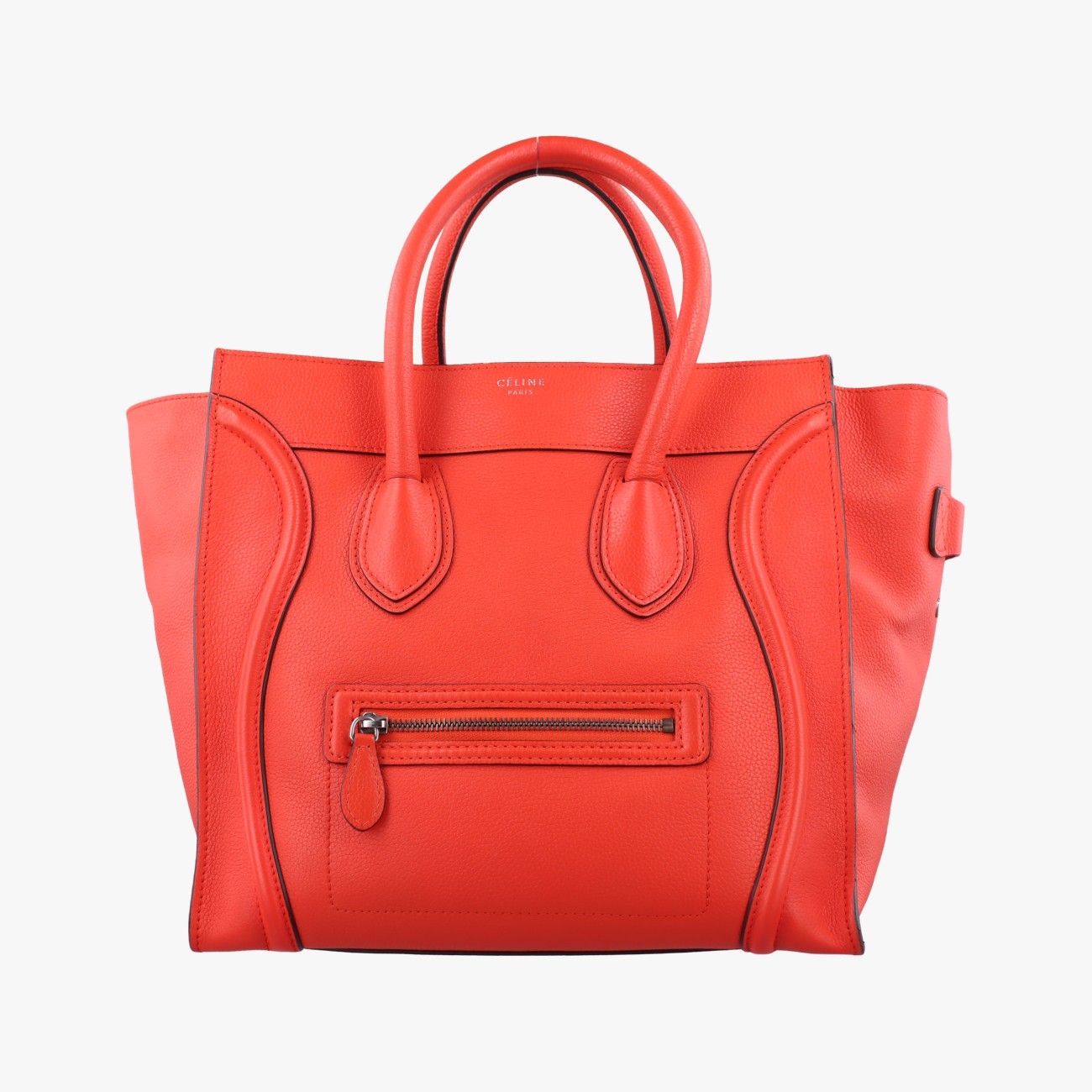 セリーヌCelineラゲージミニショッパー レッド レザー S-SA-0191 S-MM