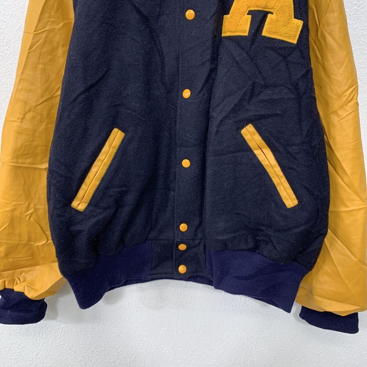 USA製 Holloway スタジアムジャケット XL ネイビー イエロー