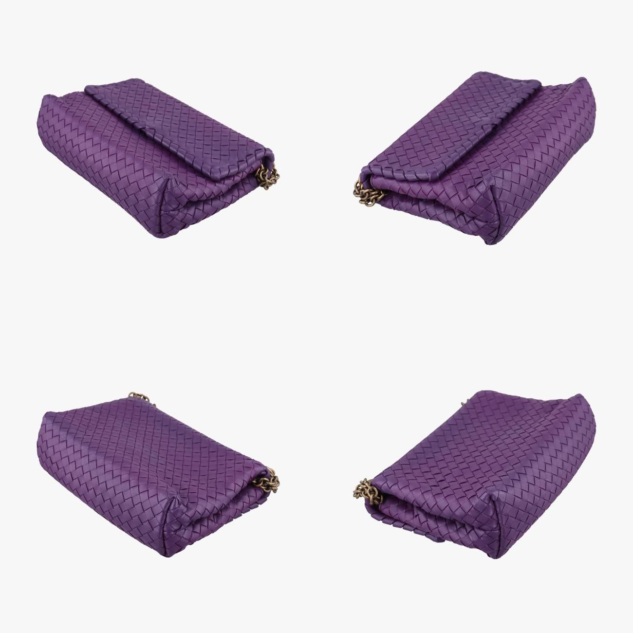 ボッテガヴェネタBottega Venetaイントレチャート オリンピア パープル