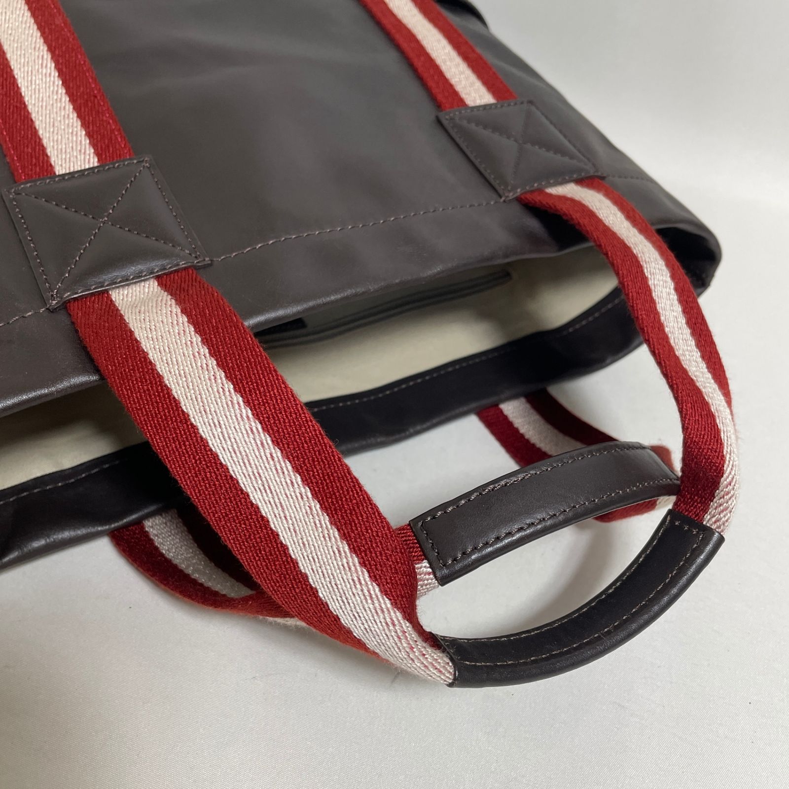 2601-180｜美品｜バリー トートバッグ レザー ダークブラウン - メルカリ