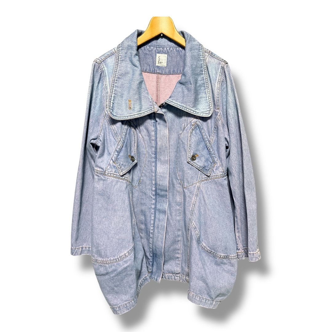 Cube-Cube キューブキューブ デニムジャケット ジップアップ 上着 長袖